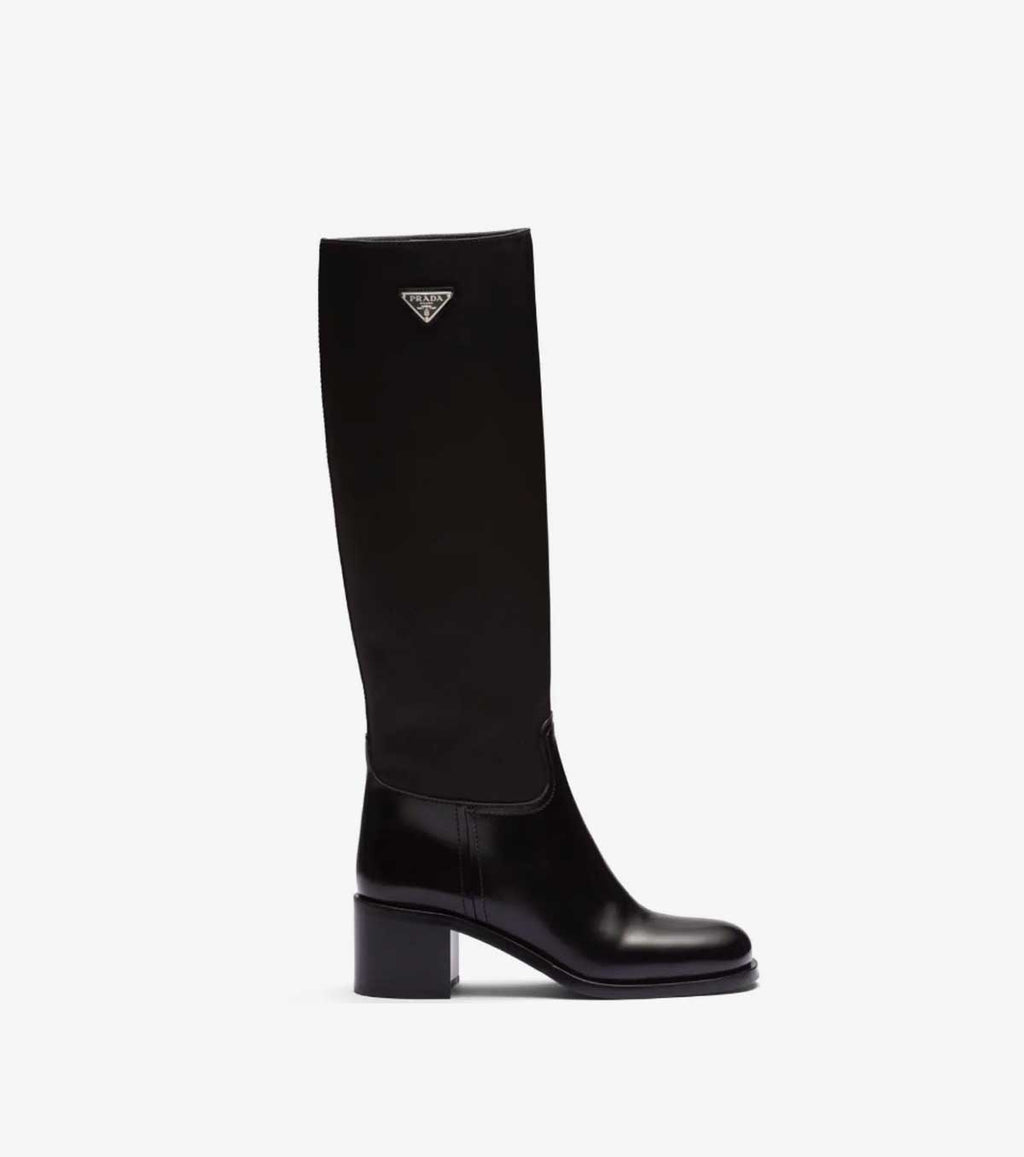 triangle-logo knee-high boots – SNKRBASE