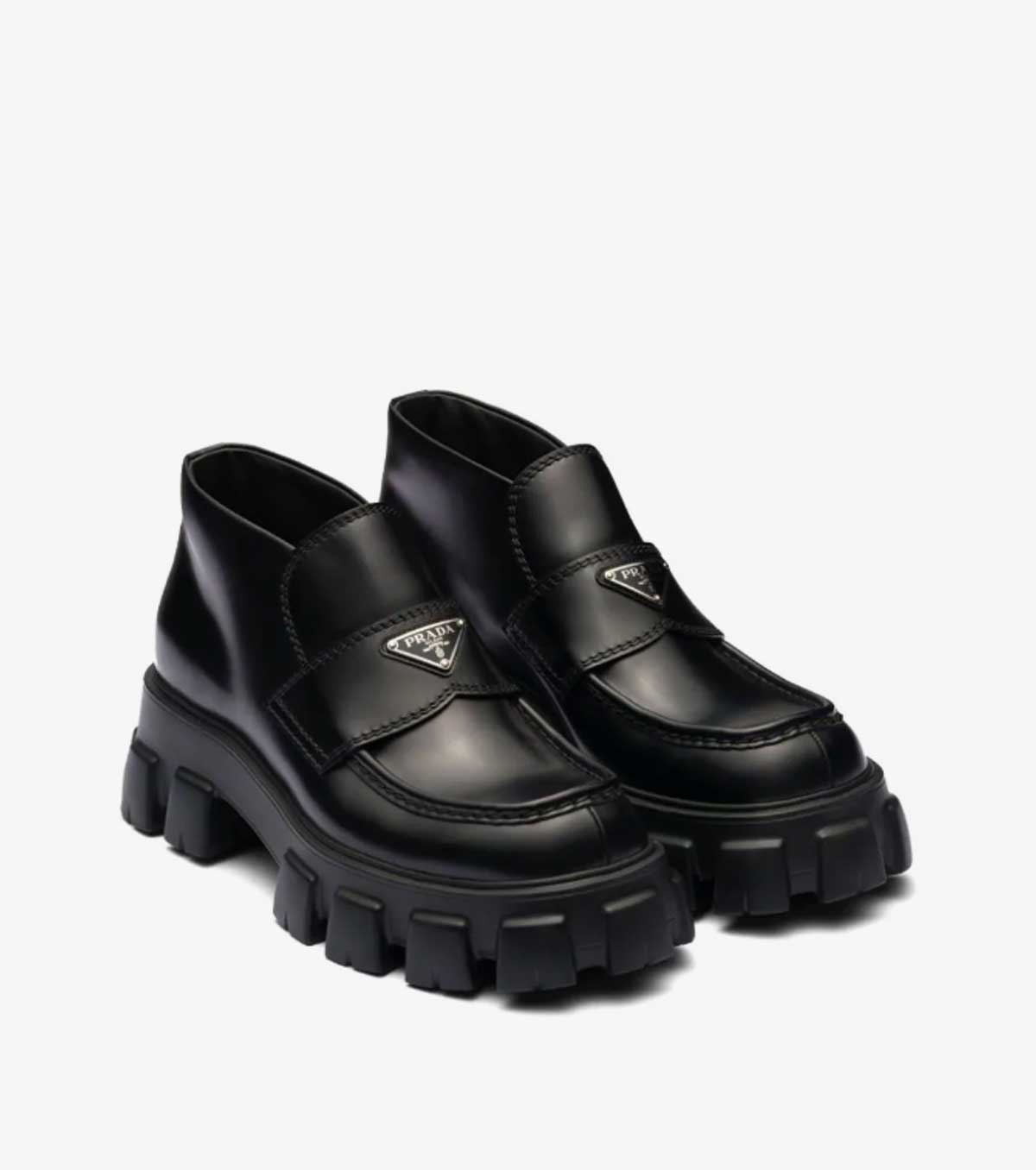 Monolith leather flatform loafers