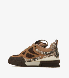 Skate Sneaker Brown Snakeskin