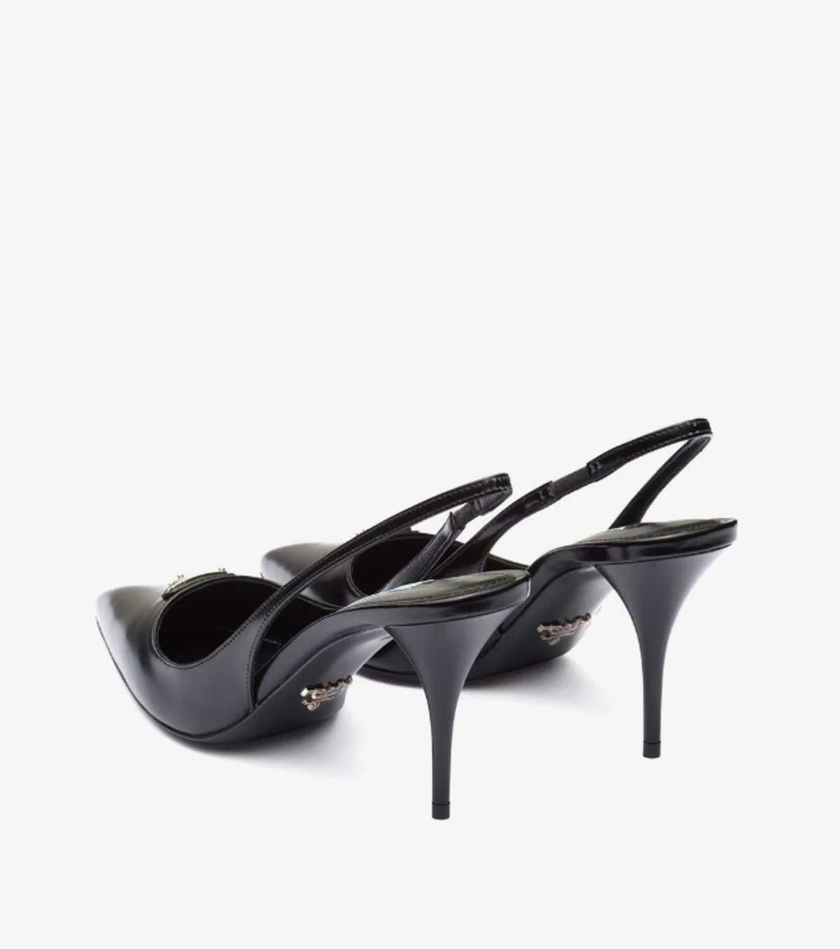 leather slingback 85mm pumps