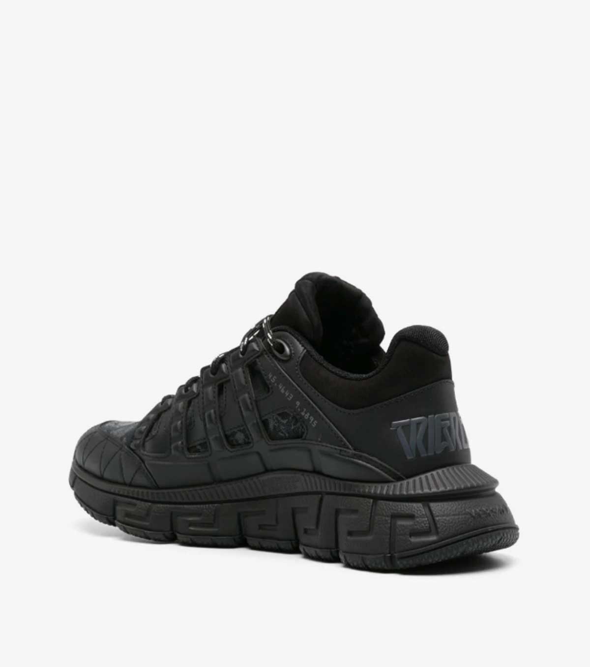 Trigreca Barocco-jacquard caged sneakers