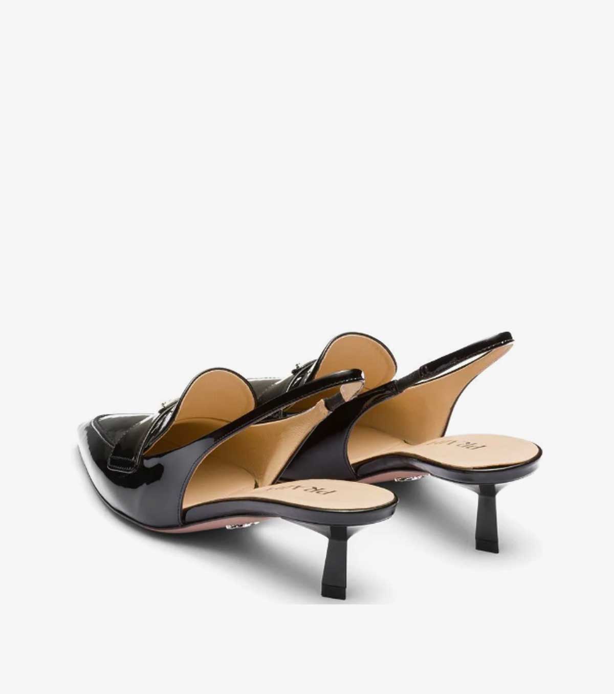 patent leather slingback pumps