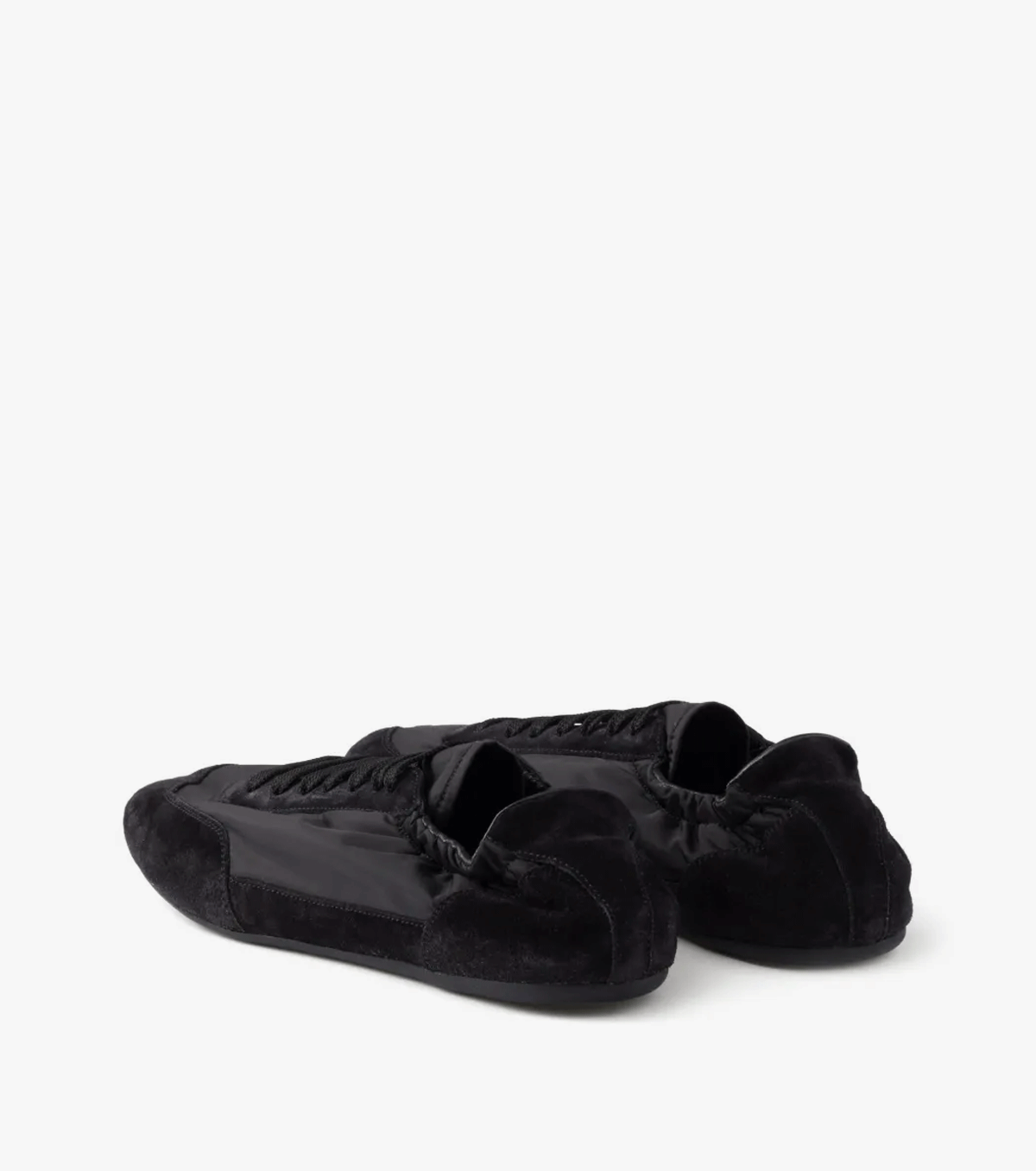 Collapse Re-Nylon suede sneakers