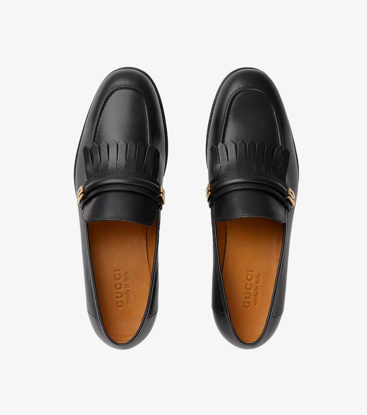 mirrored G fringed loafers