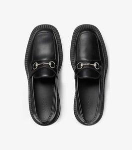 Horsebit square-toe loafers