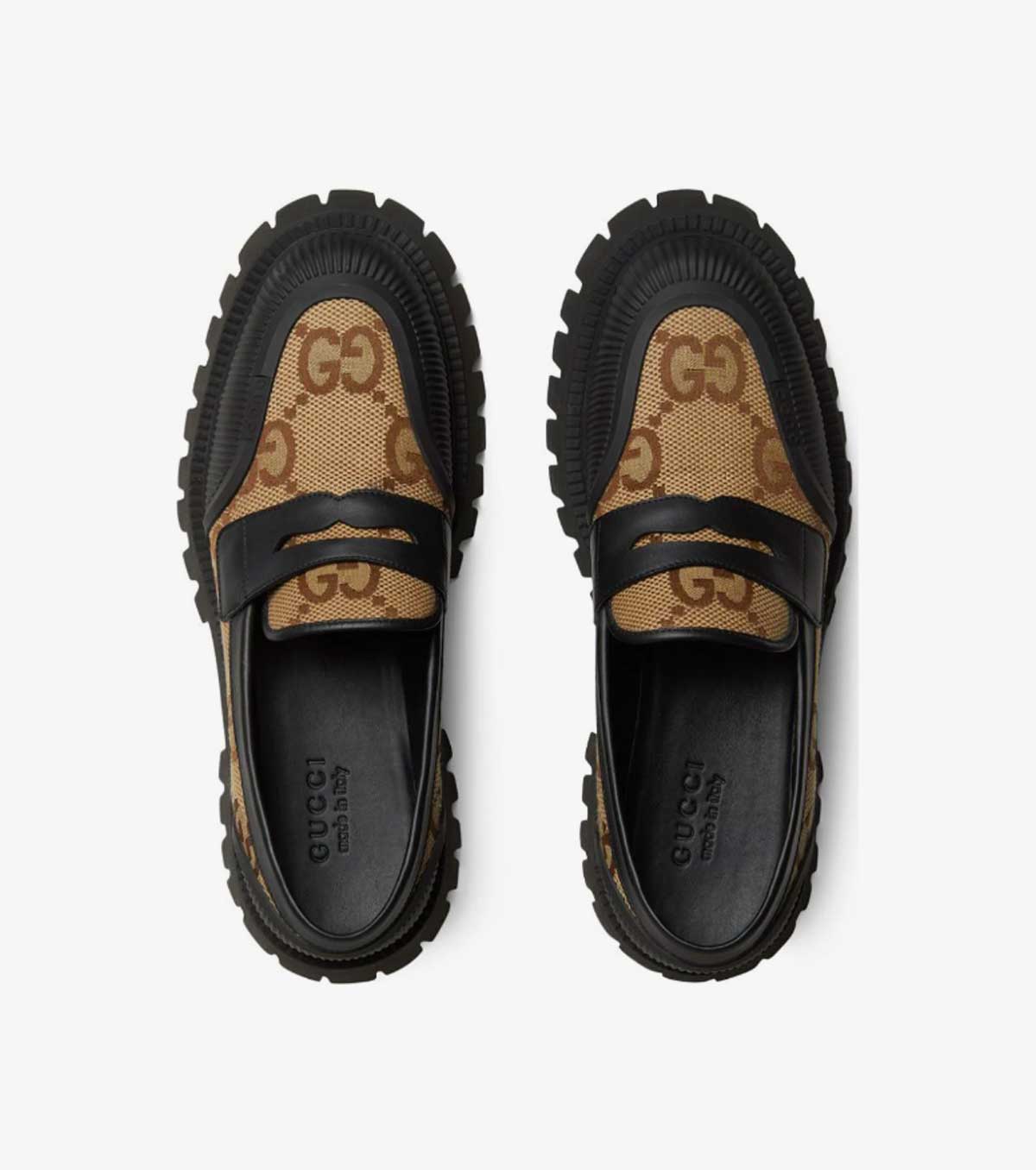 GG canvas lug-sole loafers