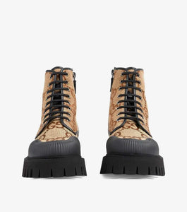 GG lace-up combat boots