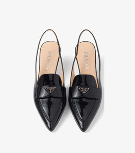 patent leather slingback pumps