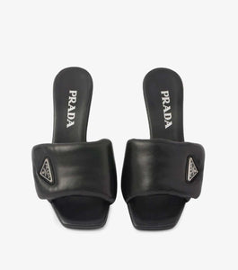 Soft 65mm nappa leather mules