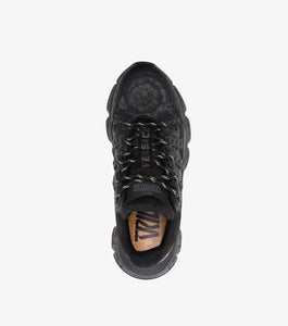 Trigreca Barocco-jacquard caged sneakers