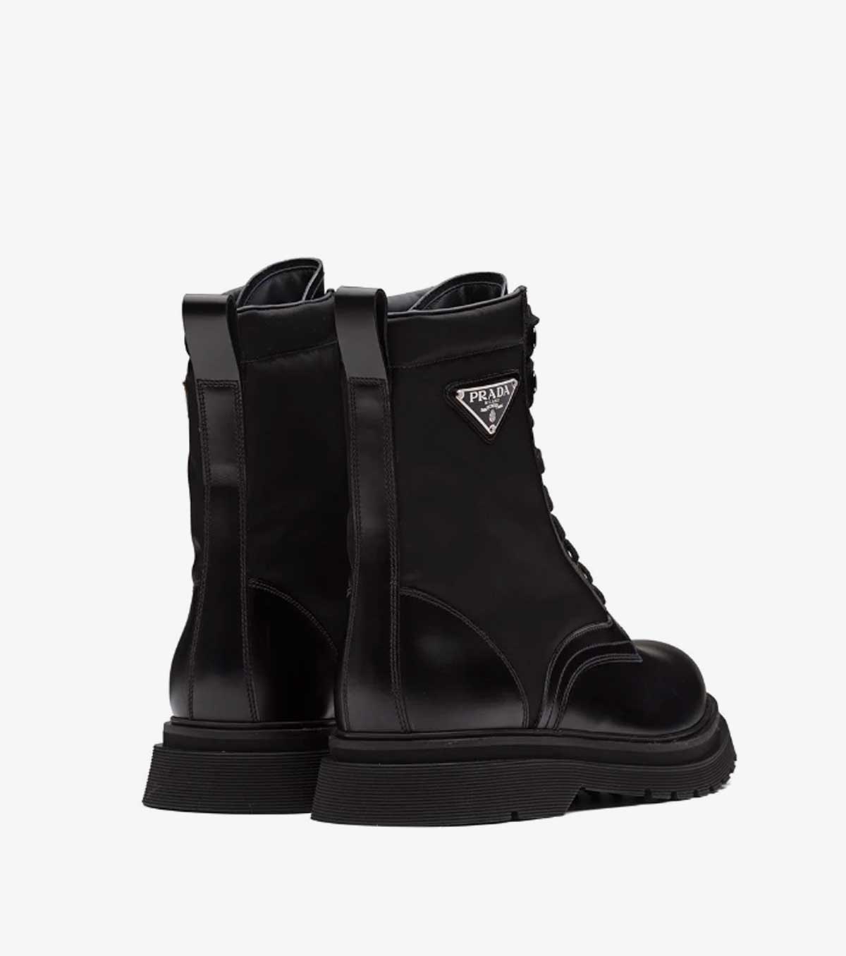 logo-plaque panelled ankle boots