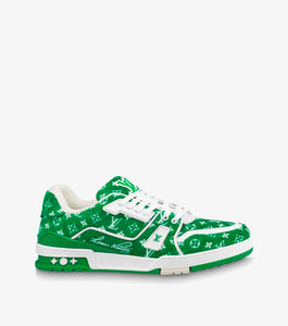 Trainer Green Monogram Textile