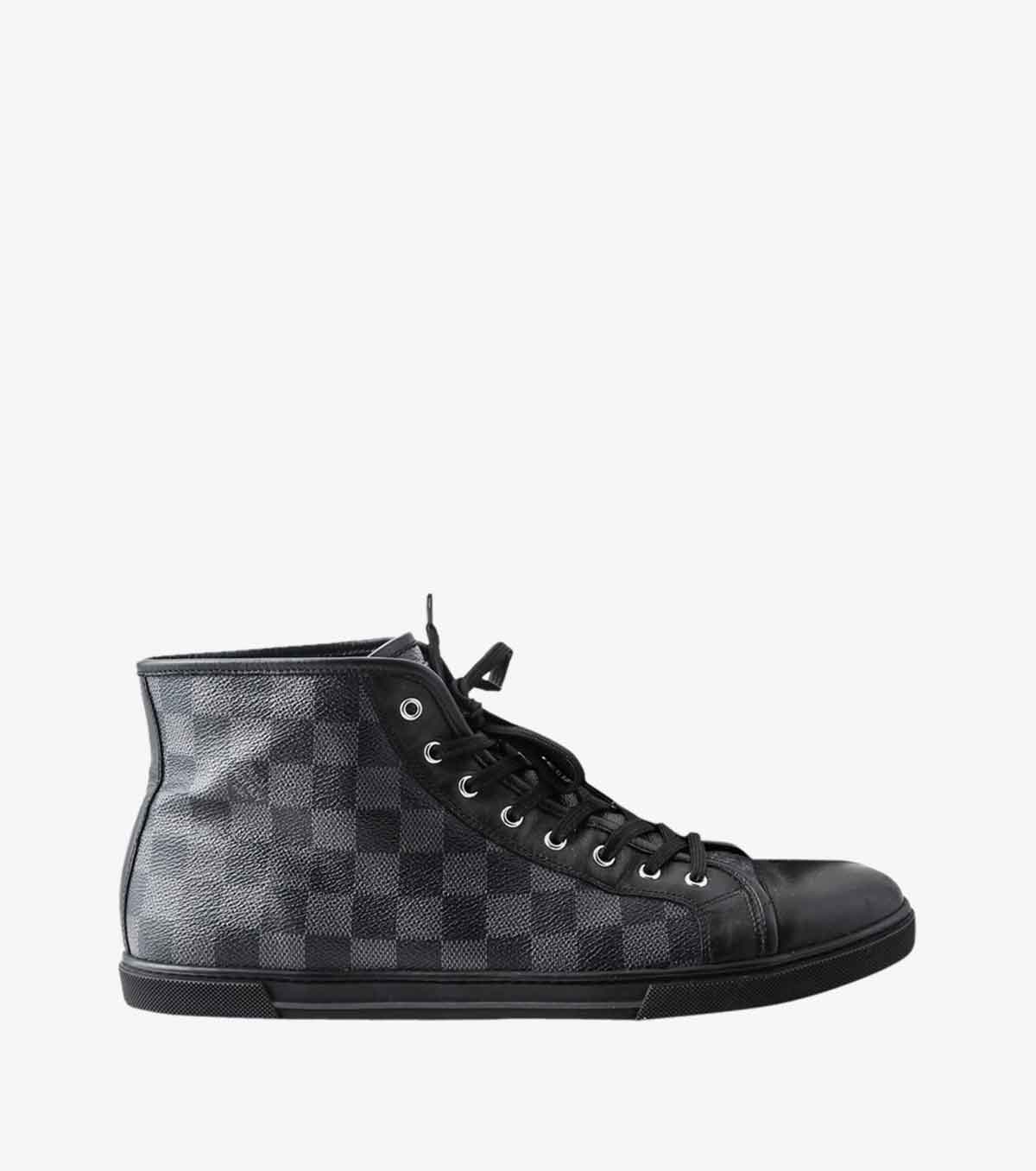 Damier Leather High 'Graphite Black'