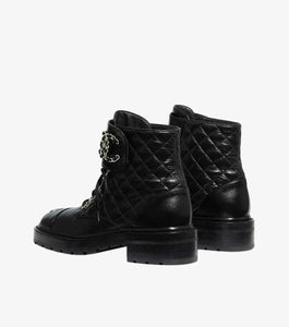 Quilted Combat Boot