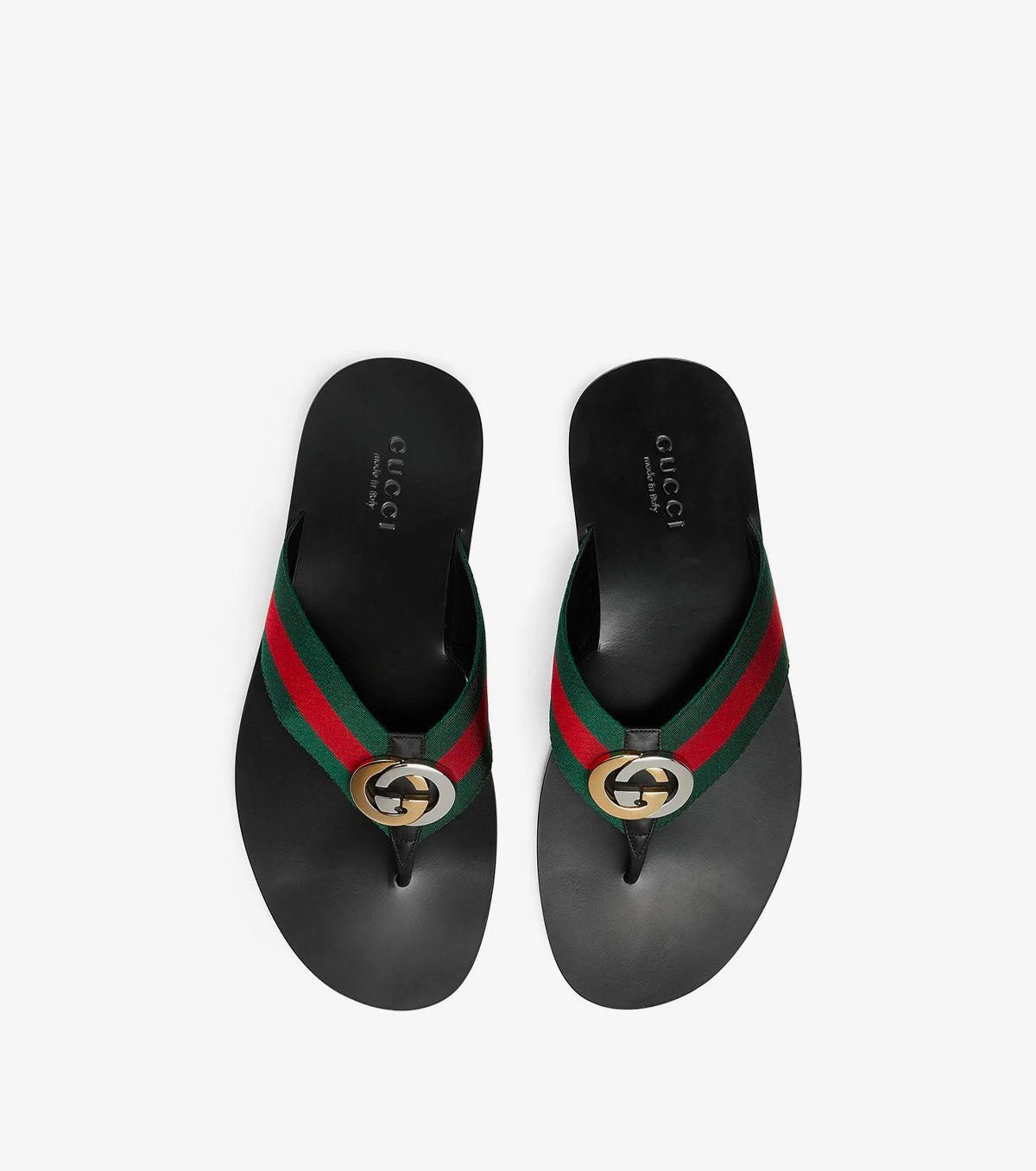 striped logo-embellished sandals - SNKRBASE