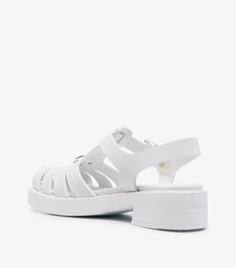 ( W ) triangle logo-plaque buckled sandals - SNKRBASE